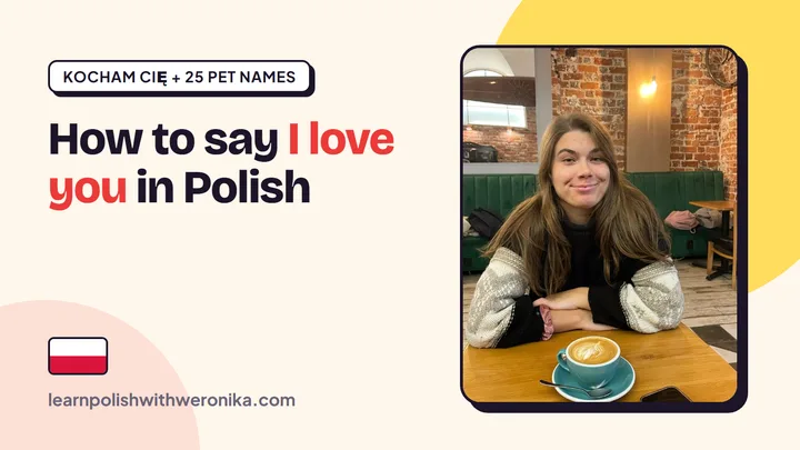 Weronika, a Polish teacher, smiling in a café with a cappuccino – how to say I love you in Polish, kocham cię and 25 pet names