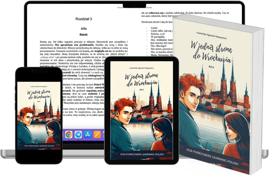 The ebook on a laptop, tablet, phone and as a printed book