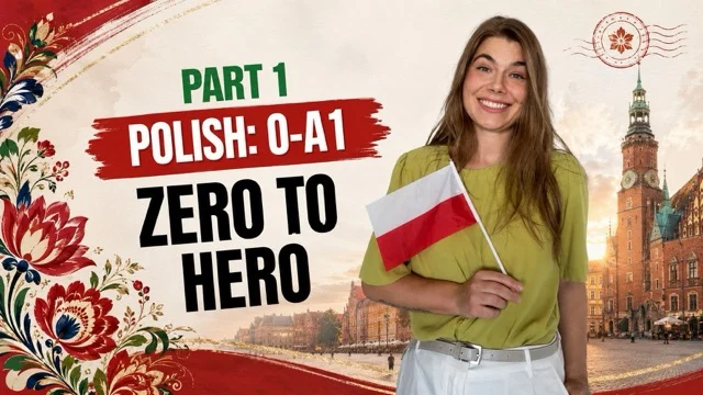 A1 Part 1 course cover: Polish 0–A1, Zero to Hero