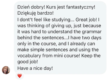 Student testimonial feedback