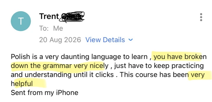 Message from a student