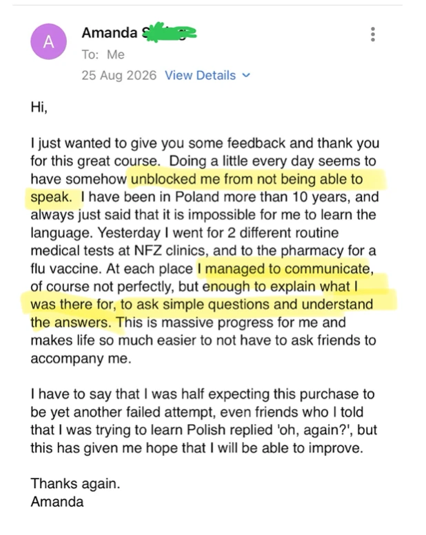 Message from a student