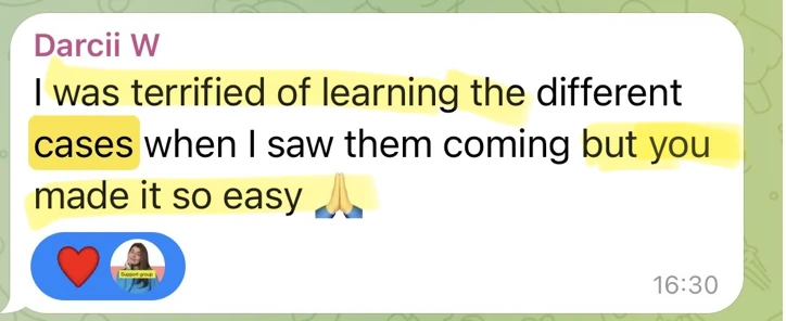 Message from a student