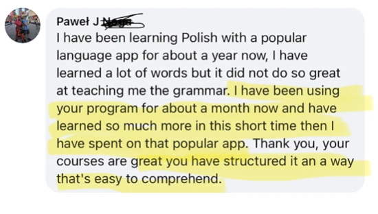 Student testimonial